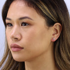 Boucles d'oreilles à tige en argent sterling en forme de tête de souris et de ballon