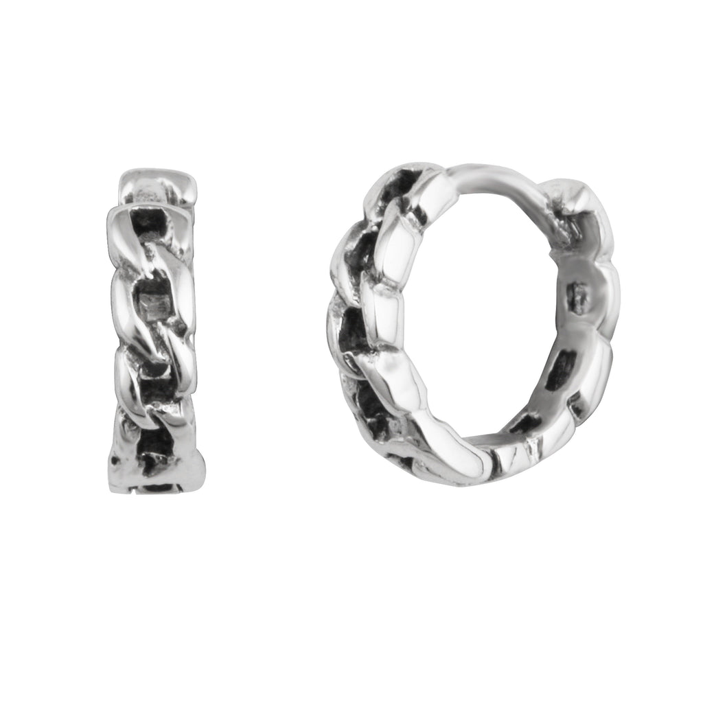 Boucles d'oreilles créoles à charnière en argent sterling de 13 mm