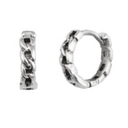 Boucles d'oreilles créoles à charnière en argent sterling de 13 mm