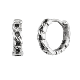 Boucles d'oreilles créoles à charnière en argent sterling de 13 mm
