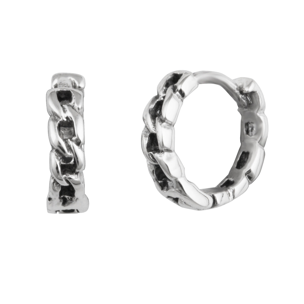 Boucles d'oreilles créoles à charnière en argent sterling de 13 mm