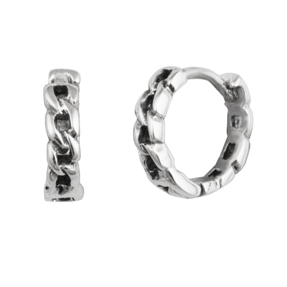 Boucles d'oreilles créoles à charnière en argent sterling de 13 mm