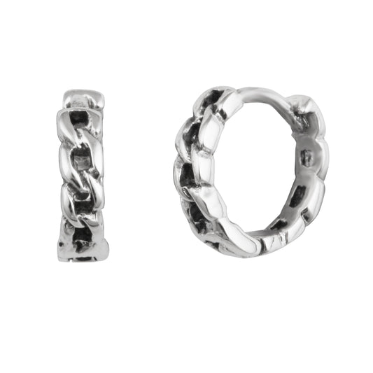 Boucles d'oreilles créoles à charnière en argent sterling de 13 mm