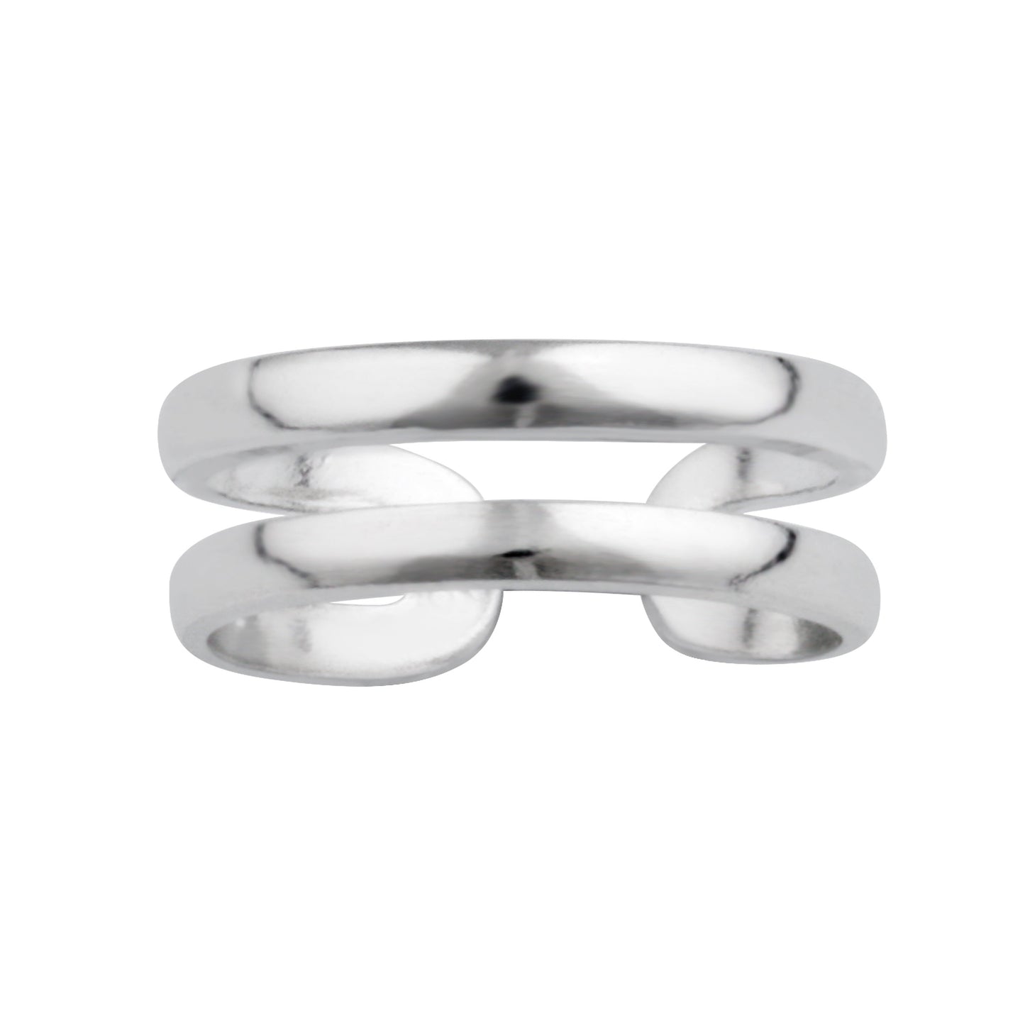 Bague d'orteil ouverte à double bande en argent sterling