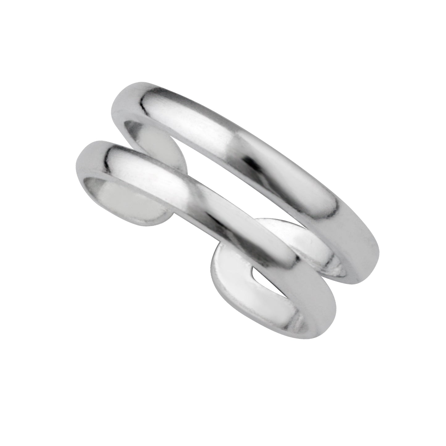 Bague d'orteil ouverte à double bande en argent sterling