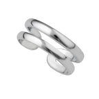 Bague d'orteil ouverte à double bande en argent sterling