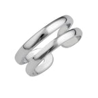 Bague d'orteil ouverte à double bande en argent sterling