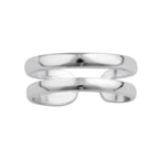 Bague d'orteil ouverte à double bande en argent sterling
