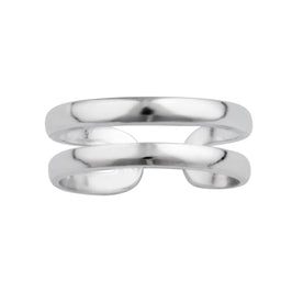 Bague d'orteil ouverte à double bande en argent sterling