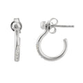 Boucles d'oreilles à tige en argent sterling avec tourbillon en oxyde de zirconium