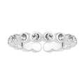 Bague d'éternité ouverte et réglable en argent sterling avec zircone cubique rond