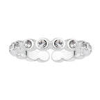 Bague d'éternité ouverte et réglable en argent sterling avec zircone cubique rond