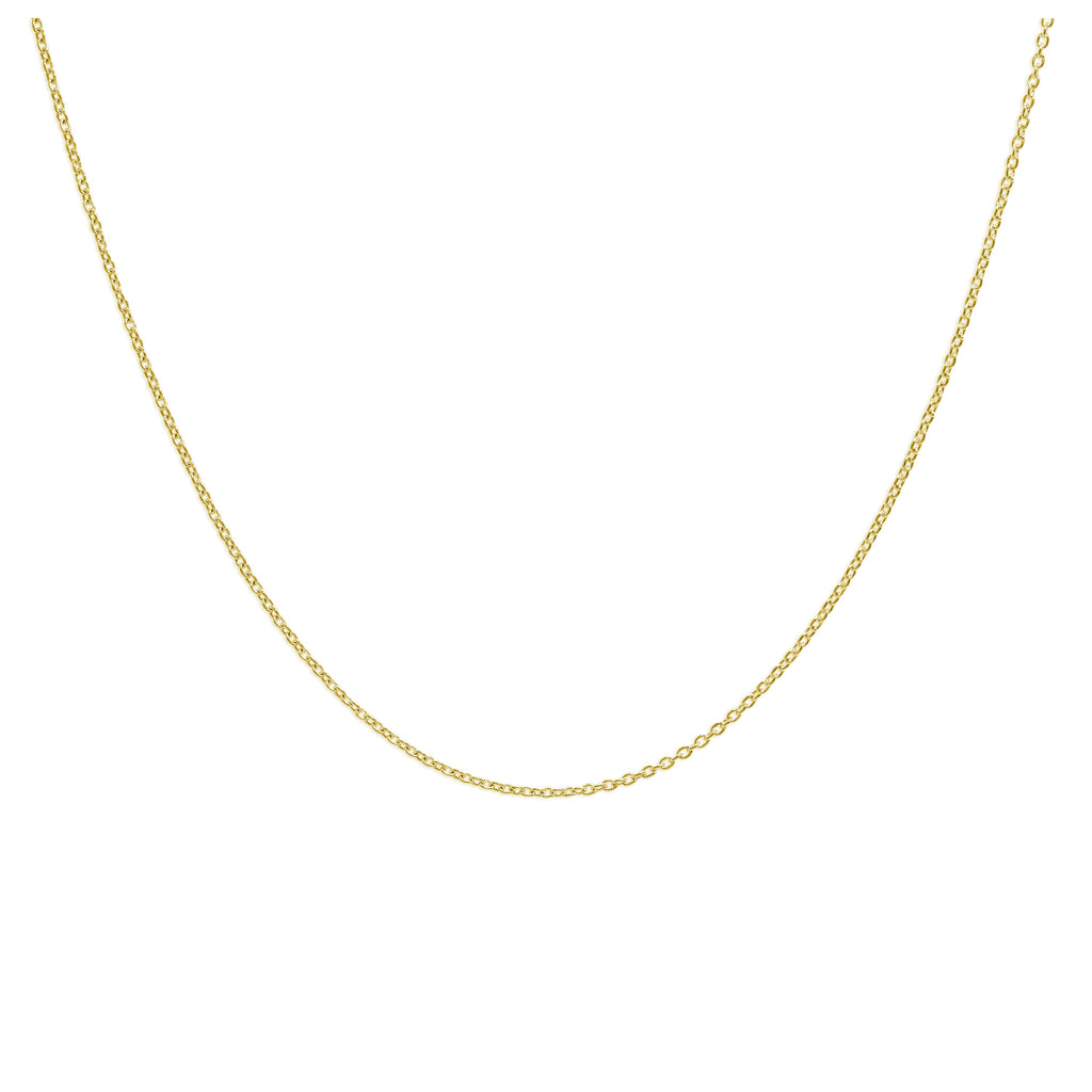 Collier coulissant réglable en argent sterling plaqué or 60 cm