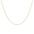 Collier coulissant réglable en argent sterling plaqué or 60 cm