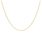 Collier coulissant réglable en argent sterling plaqué or 60 cm