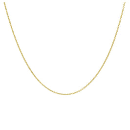 Collier coulissant réglable en argent sterling plaqué or 60 cm