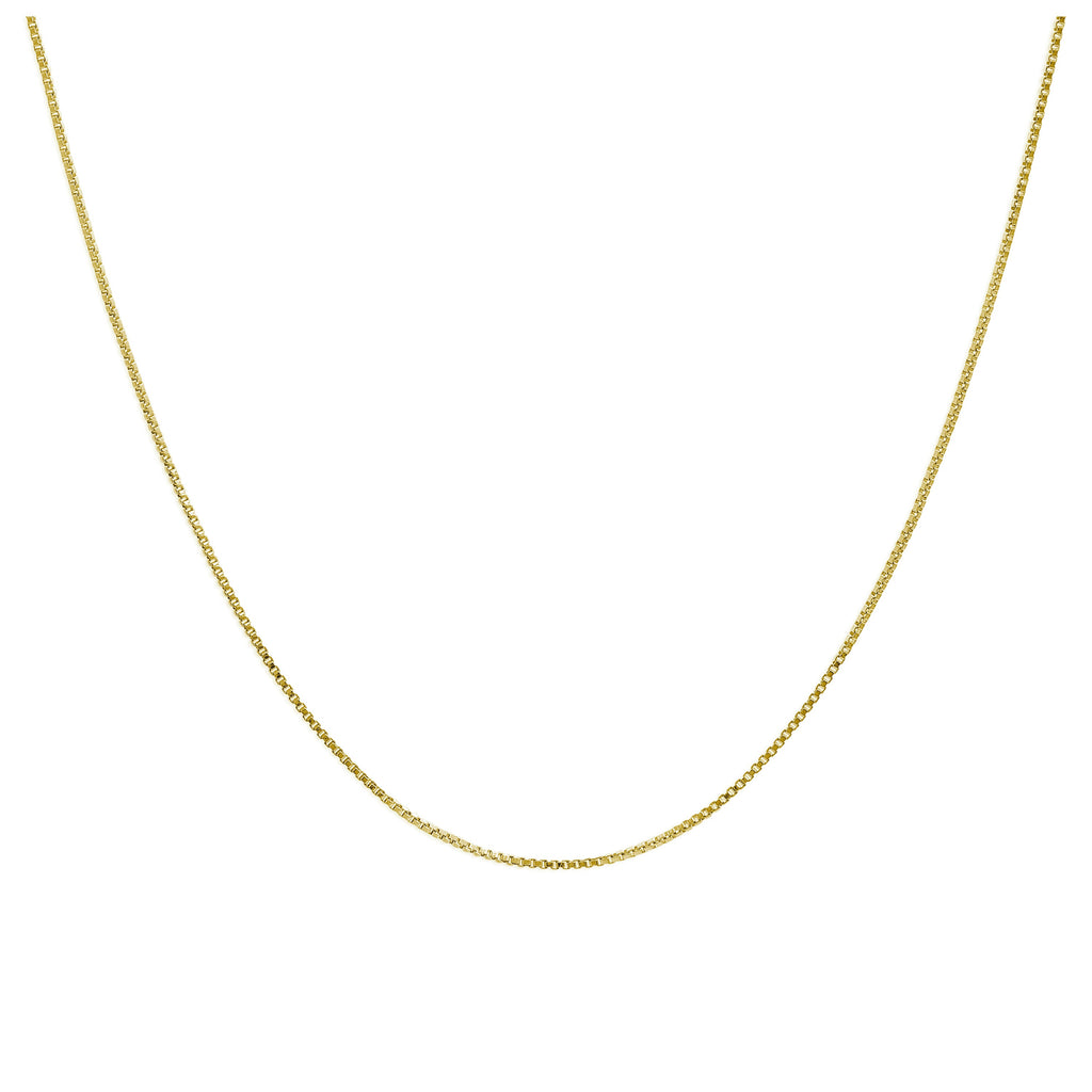 Chaîne à fermoir coulissant en argent sterling plaqué or jusqu'à 60 cm
