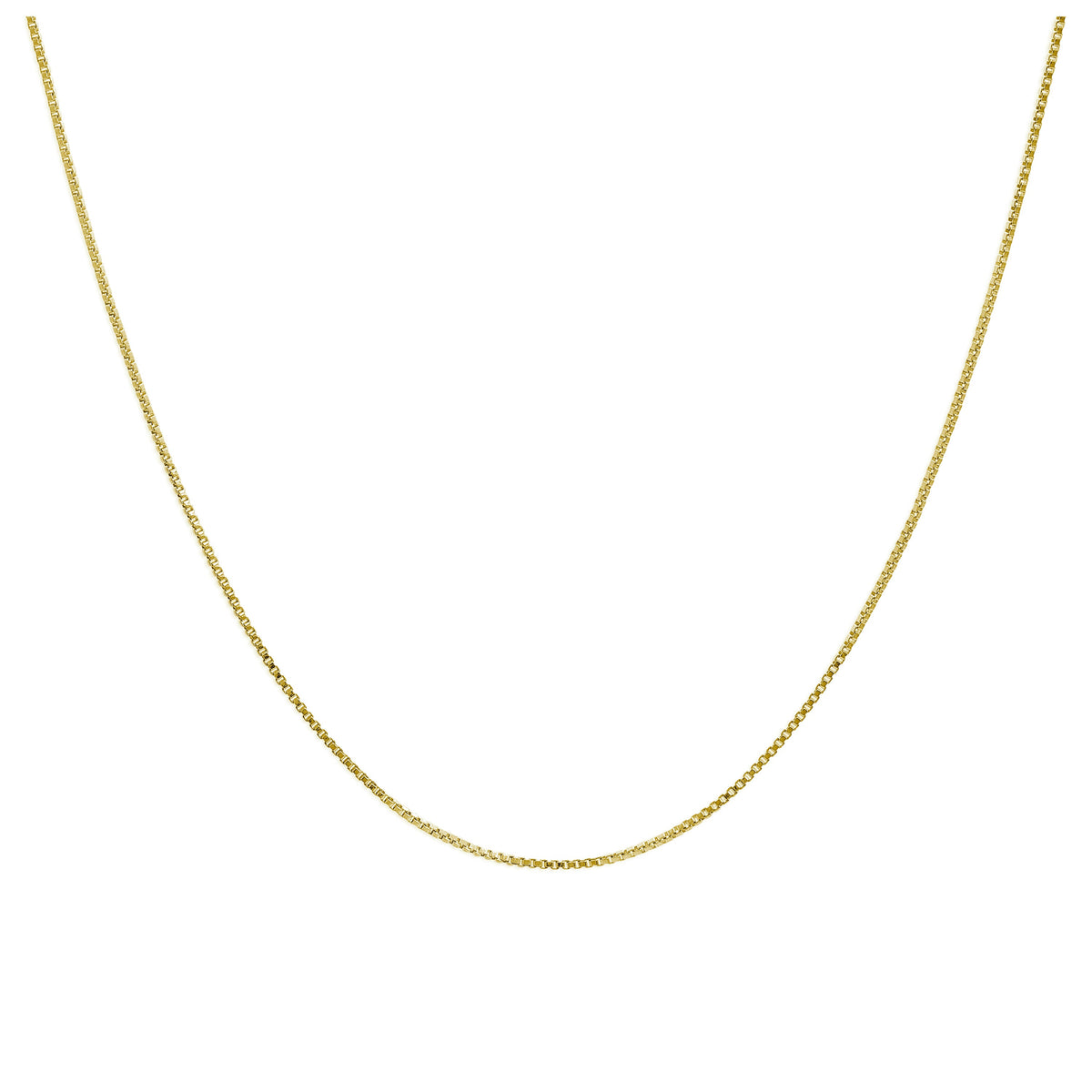 Chaîne à fermoir coulissant en argent sterling plaqué or jusqu'à 60 cm