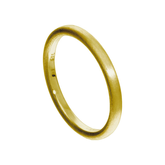 Petite bague empilable en argent sterling plaqué or finition mate