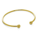 Bracelet jonc torque massif en argent sterling plaqué or pour homme