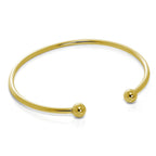 Bracelet jonc torque massif en argent sterling plaqué or pour homme