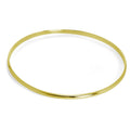 Bracelet simple en argent sterling plaqué or de 3 mm