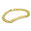 Bracelet d'identification en argent sterling plaqué or de 20 cm