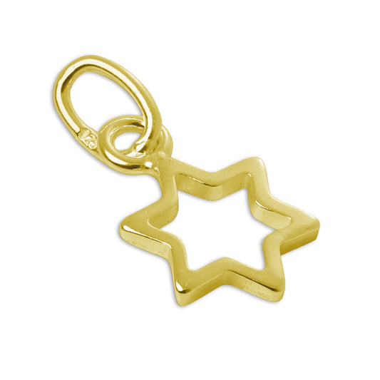 Charm étoile minuscule en argent sterling plaqué or