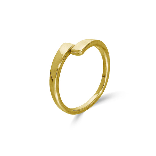 Bague d'orteil réglable en argent sterling plaqué or