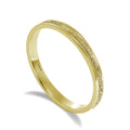 Bague d'éternité complète en argent sterling givré plaqué or de taille moyenne