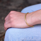 Bracelet jonc torsadé en argent sterling plaqué or pour homme