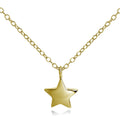 Collier étoile en argent sterling plaqué or 45 cm