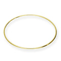 Bracelet rond en argent sterling plaqué or 68 mm