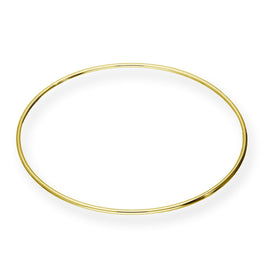 Bracelet rond en argent sterling plaqué or 68 mm