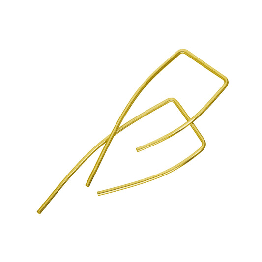 Boucles d'oreilles à tige en argent sterling plaqué or