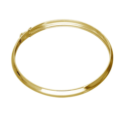 Bracelet à charnière pour adulte en argent sterling plaqué or de 65 mm