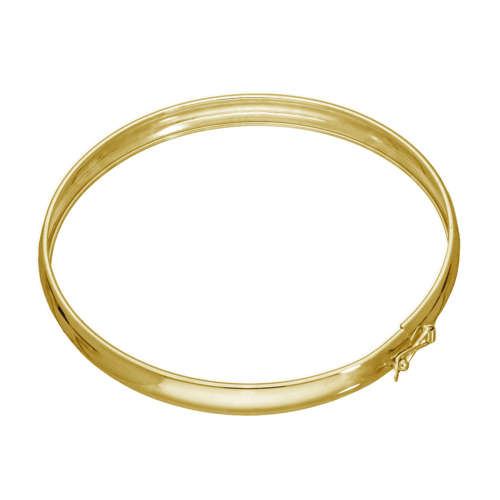 Bracelet à charnière pour adulte en argent sterling plaqué or de 65 mm