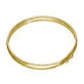 Bracelet à charnière pour adulte en argent sterling plaqué or de 65 mm