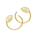 Boucles d'oreilles à œil en argent sterling plaqué or