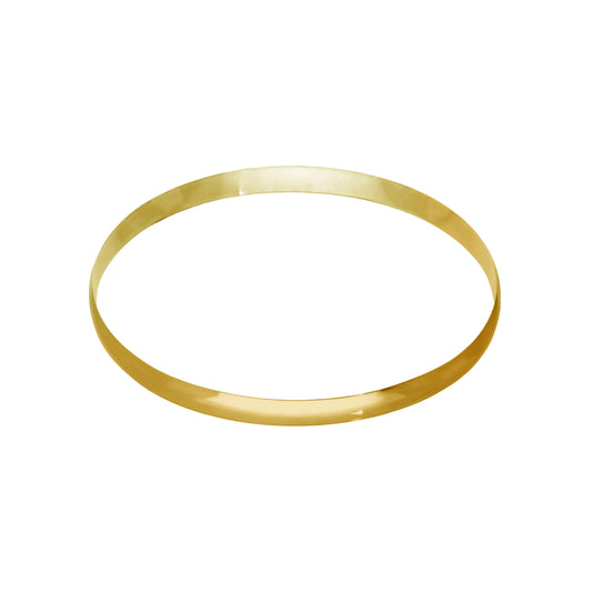 Bracelet jonc rond uni en argent sterling plaqué or de 65 mm