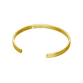 Bracelet jonc simple gravable en argent sterling plaqué or de 70 mm