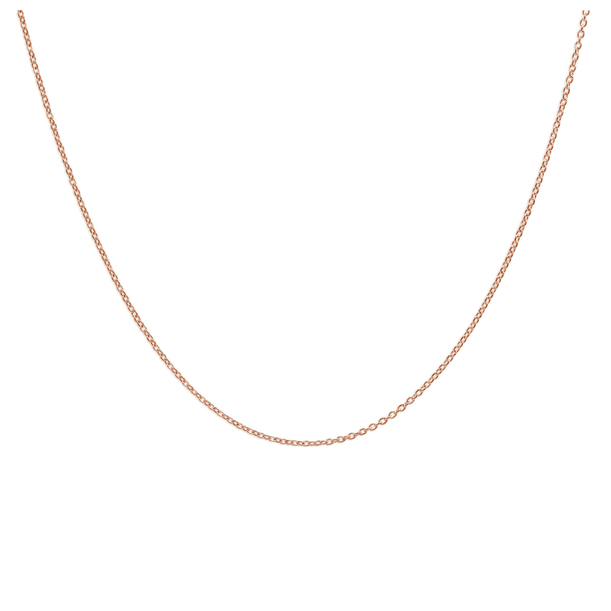 Collier coulissant réglable en argent sterling plaqué or rose