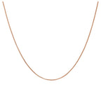 Chaîne coulissante réglable en argent sterling plaqué or rose