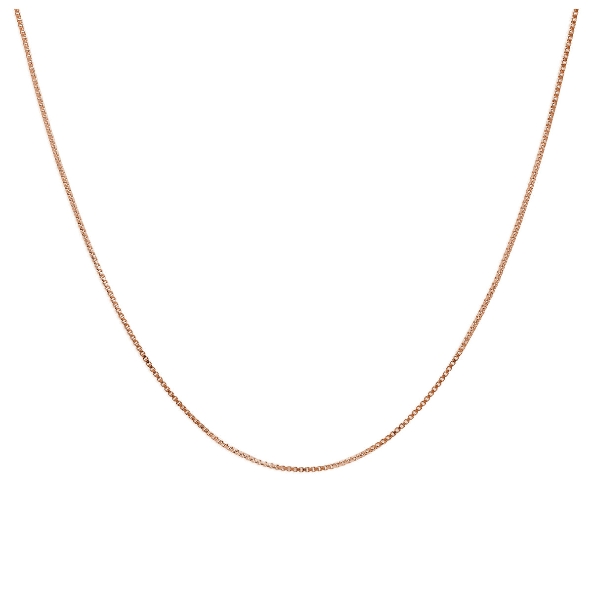 Chaîne coulissante réglable en argent sterling plaqué or rose
