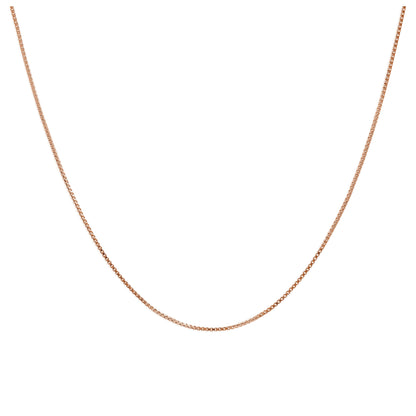 Chaîne coulissante réglable en argent sterling plaqué or rose