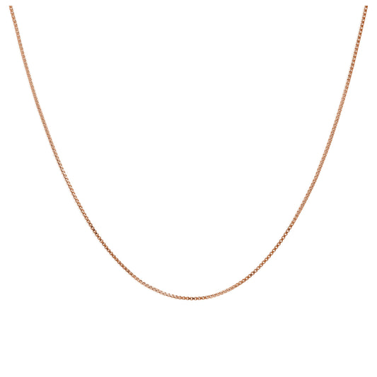 Chaîne coulissante réglable en argent sterling plaqué or rose