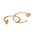 Boucles d'oreilles rondes en argent sterling plaqué or rose