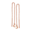 Boucles d'oreilles lune en argent sterling plaqué or rose