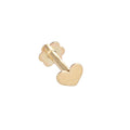 Piercing labret en or 9 carats pour cartilage et cœur