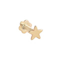 Piercing labret en or 9 carats avec étoile